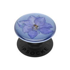 Suport Selfie Pentru Telefon Popsockets PopGrip Original Pressed Flower Larkspur Purple