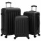 vidaXL Set de Valize 3 pcs Negru 50 x 31 x 78 cm Plastic ABS și Oțel 42006229
