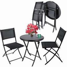 Mobilier de terasa balcon - masa plianta, 2 scaune