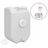 vidaXL Rezervor de apă portabil cu adaptor, gri, 24 L