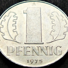 Moneda 1 PFENNIG - RD GERMANA / Germania Democrata, anul 1975 * cod 942 A