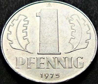 Moneda 1 PFENNIG - RD GERMANA / Germania Democrata, anul 1975 * cod 942 A foto