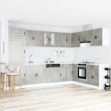 vidaXL Dulap baza chiuvetă cu ușă Porto 2 pcs Gri 80 x 46 x 84.5 cm