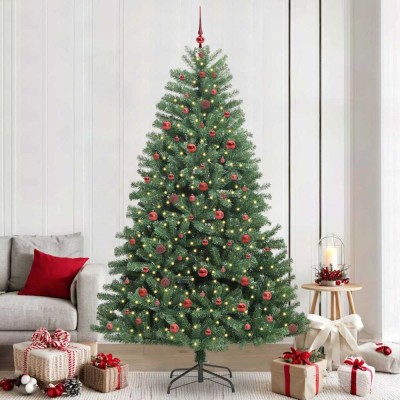 vidaXL Brad de Crăciun artificial cu ramuri articulare Verde 240 cm 3395505 foto