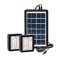 Sistem de iluminat D630 cu 2 proiectoare, panou solar, cablu USB