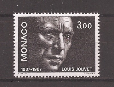 Monaco 1987 - 100 de ani de la nașterea lui Louis Jouvet - actor, MNH foto