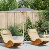 vidaXL Parasol de Grădină Gri &icirc;nchis &Oslash; 270 x 260 cm Bambus 4108084