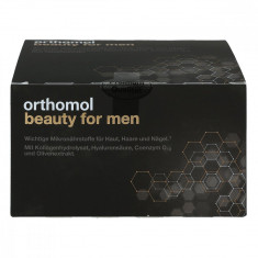 Supliment Alimentar, Orthomol, Beauty for Men, pentru Piele Fina, cu Colagen, Acid Hialuronic si Coe