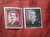 Serie Romania 1939 - 50 Ani Mihail Eminescu , 2 valori, Nestampilat