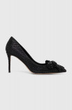 Cumpara ieftin Kurt Geiger London pantofi cu toc Belgravia 85 Crystal Bow Drc culoarea negru 1288500759