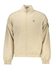 Geaca barbati bomber cu croiala Regular Fit si logo, Bej, M