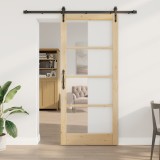 Ușă glisantă vidaXL cu set de accesorii 93x211 cm din lemn masiv de pin