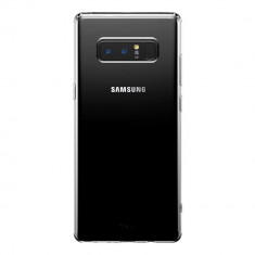 Husa Remax Ultra Subtire + Folie Sticla Securizata - Negru, Compatibila cu Samsung Galaxy Note 8 foto