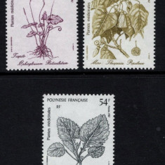 Polinezia Franceza 1987 - Plante medicinale, serie neuzata