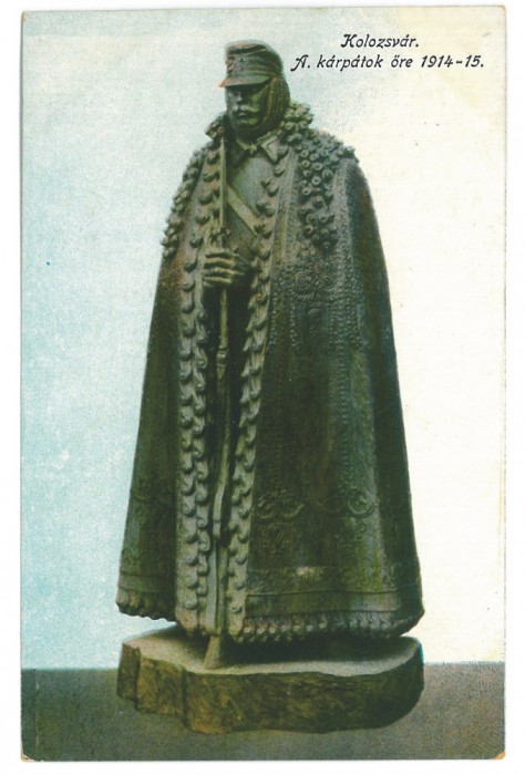 3847 - CLUJ, statue, Romania - old postcard - unused - 1916