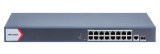Switch 16 porturi POE Gigabit, Hikvision DS-3E1518P-EI(V2), Web management, 16