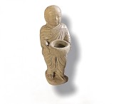 Statuie Gradina Piatra Wandering Monk XL 60cm - Decoratiune Exotica Budista