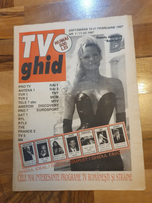 revista TV ghid anul 1,nr. 1-15-21 februarie 1997-prima aparitie pamela anderson foto