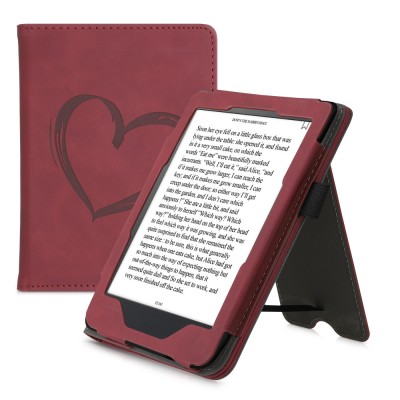 Husa pentru Kobo Clara HD, Piele ecologica, Rosu, kwmobile, 56876.01 foto