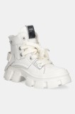 GOE bocanci de piele culoarea bej, cu platforma, SS2N4055 WHITE