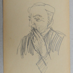 Mihu Vulcanescu "Portret de barbat" desen