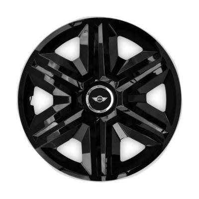 Set 4 capace roti hubcaps fast black R16 Compatibil Cu Mini Cooper foto