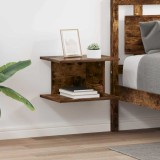 vidaXL Noptieră 2 pcs Stejar fumuriu 40 x 30 x 25 cm Lemn compozit 891177