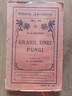 Graiul unei pungi Honore du Balzac foto