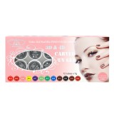 Set 12 bucati gel color 4D, Global Fashion, 7g, culoare neagra