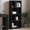 Gossi biblioteca, negru, 57x28,5x141 cm, lemn prelucrat