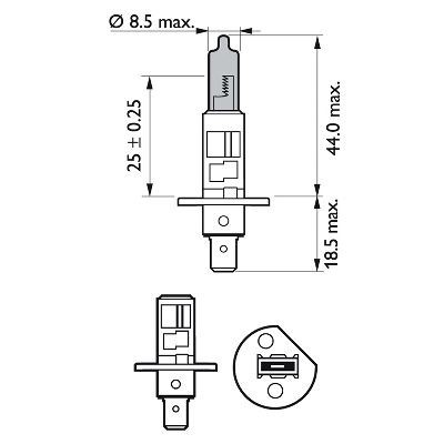 BEC FAR H1 55W 12V WHITE VISION ULTRA (blister) PHILIPS 2868 foto