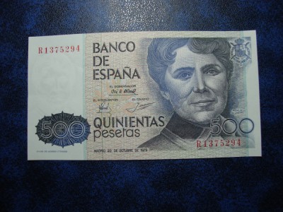 SPANIA 500 PESETAS 1979 UNC foto