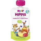 Piure de fructe, mar, piersica si fructe de padure, incepand de la 12 luni, 100g, HiPP