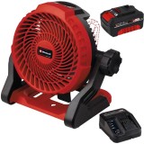 Einhell GE-CF 18/2200 Li PXC + Starter Kit - Ventilator 3 trepte + Set 1 acumulator si incarcator Li-Ion 18 V 4 Ah