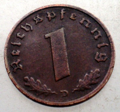 2.440 GERMANIA 1 REICHSPFENNIG 1937 D foto