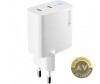 Incarcator Retea Forever TC-06-65CC, 65W, 3.25A, 2x USB-C, Alb, Universal, Incarcare Rapida, Power Delivery