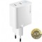 Incarcator Retea Forever TC-06-65CC 65W 3.25A 2 x USB-C Alb