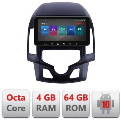 Navigatie HHyundai I30 2009-2012 clima automata I-I30AUTOMATIC 4+64 ecran 10.33&quot; Android Waze USB Navigatie In CarStore Technology