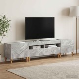 Cumpara ieftin Set de 3 piese pentru TV cu LED Gri Beton Lemn prelucrat