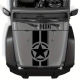 Sticker autoadeziv pentru vehicule Off Road, model &quot;Army Star&quot;, dimensiune 90 x 43 cm, culoare Neagra, AVEX