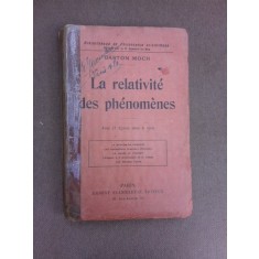 La relativite des phenomenes - Gaston Moch (carte in limba franceza)