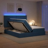 Cumpara ieftin Pat cu LED si saltea albastru 180 x 200 cm Tesatura