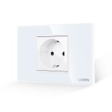Cumpara ieftin Priza Simpla LUXION cu Rama din Sticla, Standard Italian, 2/3M SmartElectro IntelligentHouse