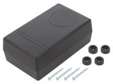 Carcasă universală ABS neagră 70,9mm x 120,5mm x 45mm