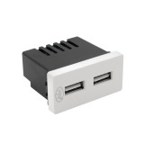 Power socket 2 x USB PNI UB20, 5V 2.4A, max. 12W, modular, type F 1/2, recessed mounting