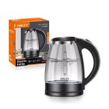 Cumpara ieftin Fierbator electric sticla HALEY 2.2L, 1800W, incalzire rapida, baza 360&deg;, iluminare LED, siguranta VDE