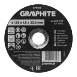Disc de taiere pentru metal Graphite 125 x 1,5 x 22,2 mm, corindon