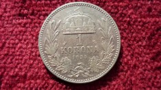 1 KORONA COROANA 1894 ARGINT ****