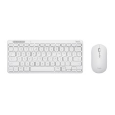 TRUST LYRA Wireless and rechargeable Keyboard &amp; Mouse WHITE US