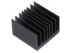 Radiator extrudat cu aripioare BGA negru 30x30mm foto